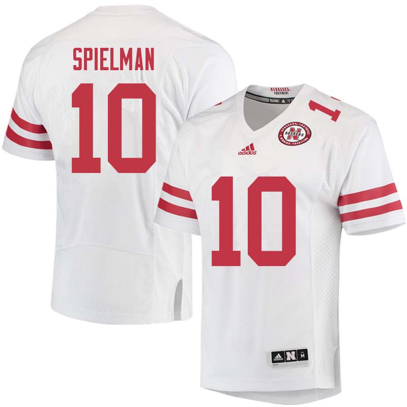 Men #10 JD Spielman Nebraska Cornhuskers College Football Jerseys Sale-White